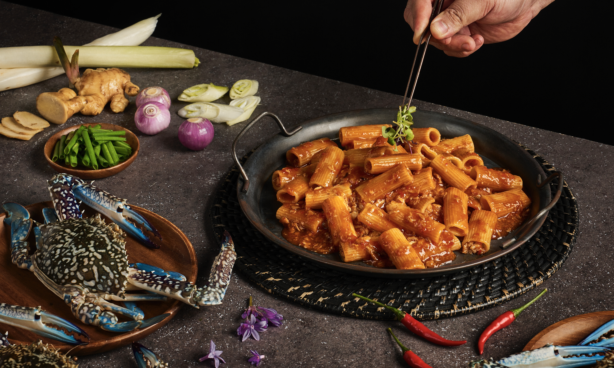 Winestone_Mercure_Singapore_ Prawn and Crabmeat Rigatoni_Pasta_Restaurant_